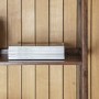 Gallery Barcelona Acacia and White Marble Bookcase/Display Unit