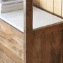 Gallery Barcelona Acacia and White Marble Bookcase/Display Unit