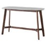 Gallery Barcelona Acacia and White Marble Console Table