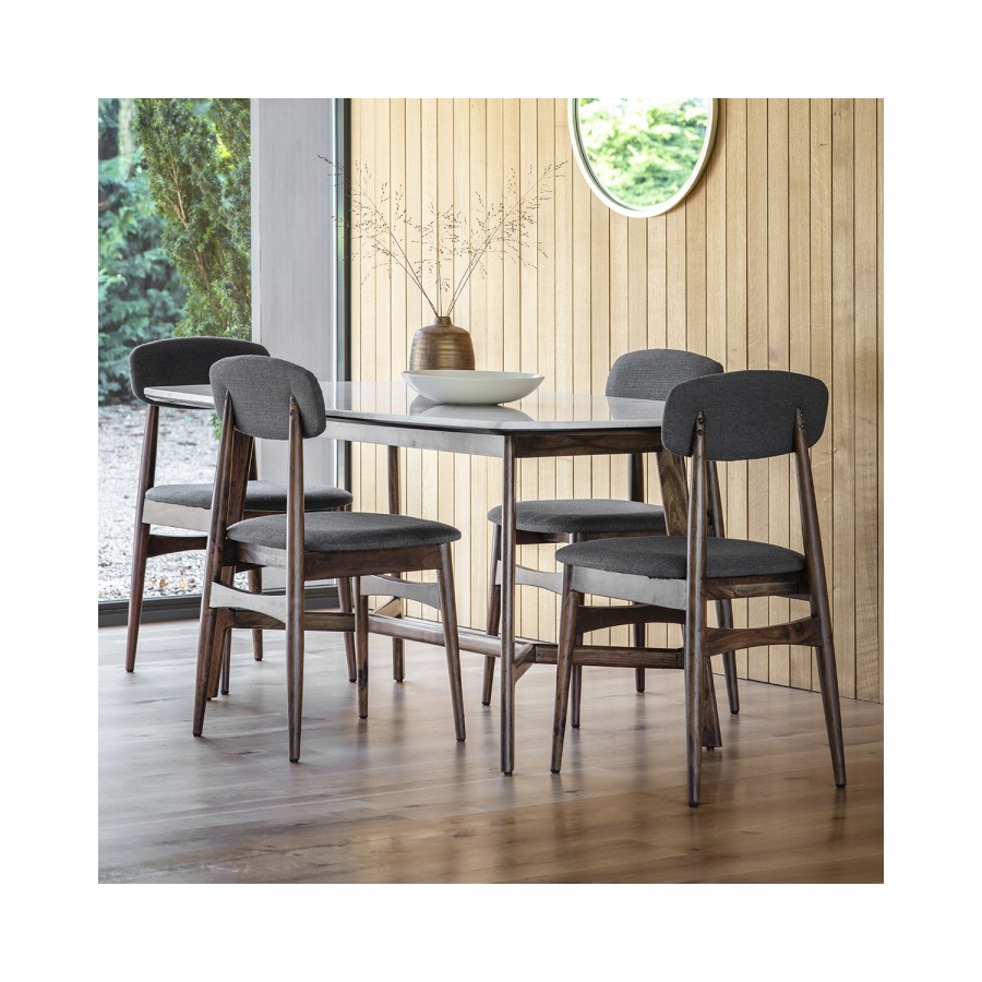 Gallery Barcelona White Marble Top Dining Table