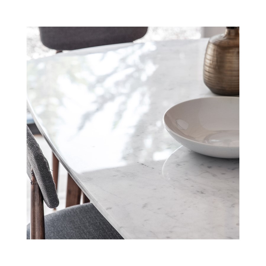 Gallery Barcelona White Marble Top Dining Table