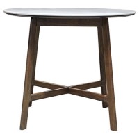 Gallery Barcelona Round White Marble Top Dining Table
