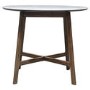 Gallery Barcelona Round White Marble Top Dining Table