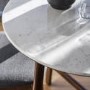 Gallery Barcelona Round White Marble Top Dining Table