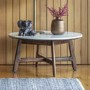 Gallery Barcelona White Marble Top Round Coffee Table