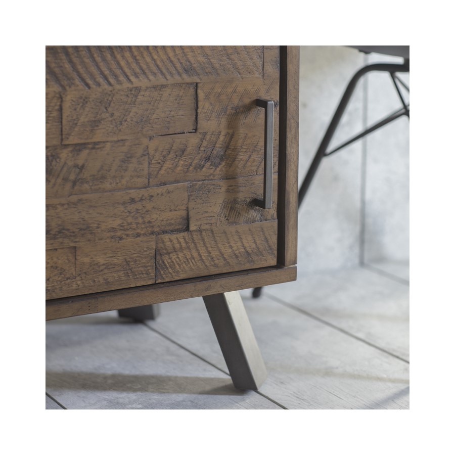 TV Unit in Dark Wood with Sliding Doors TV's up to 50" - Gallery