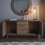 Gallery Camden 2 Door 3 Drawer Sideboard Rustic