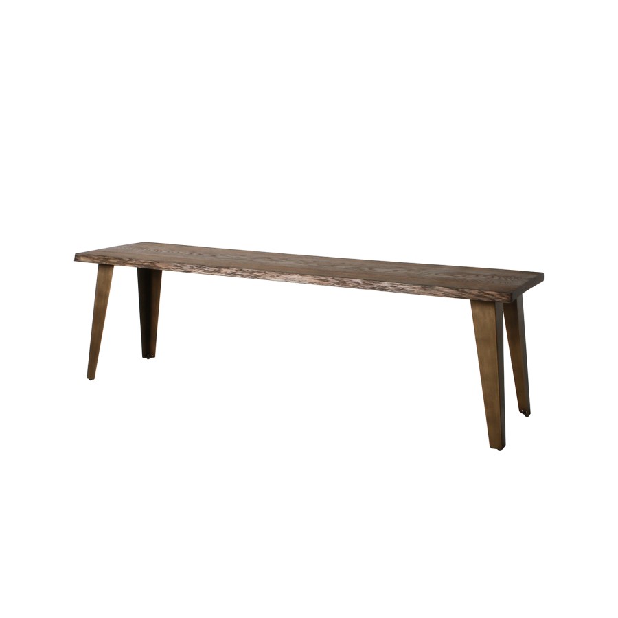 Gallery Foundry Industrial Style Dining Bench in Oak