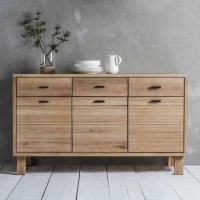 Oak 3 Door 3 Drawer Sideboard - Caspian House