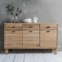 Oak 3 Door 3 Drawer Sideboard - Caspian House