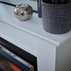 Suncrest White and Chrome Freestanding Fireplace Suite - Antigua