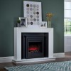Suncrest Black &amp; White Freestanding Electric Fireplace Suite - Mayford