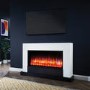 Suncrest White Electric Fireplace Suite - Raby 