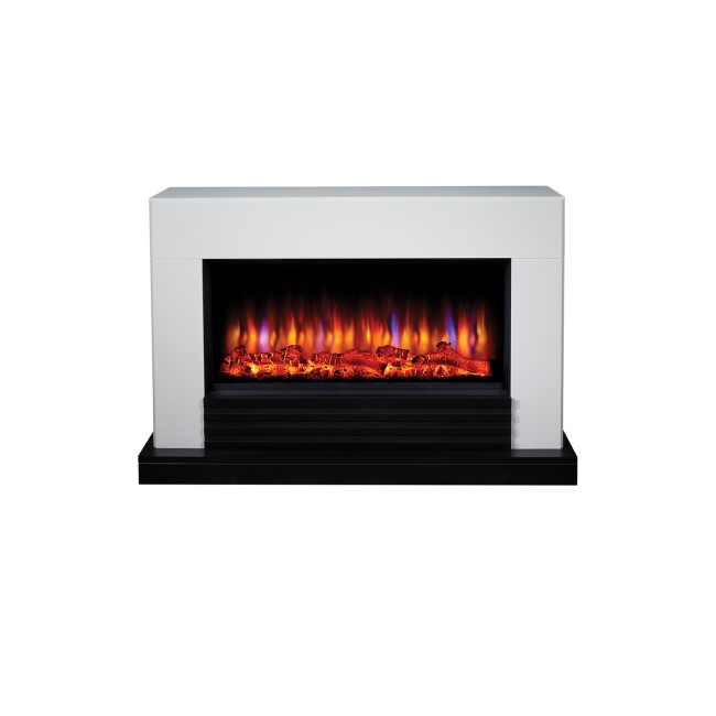 Suncrest Raby White Electric Fireplace Suite