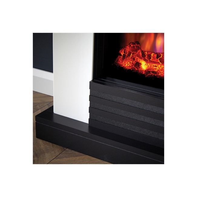 Suncrest Raby White Electric Fireplace Suite