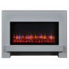 Suncrest White Freestanding Electric Fireplace Suite - Eggleston
