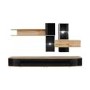 Entertainment Unit in Black High Gloss & Wood for TVs up to 80" - Neo