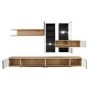 Entertainment Unit in Black High Gloss & Wood for TVs up to 80" - Neo