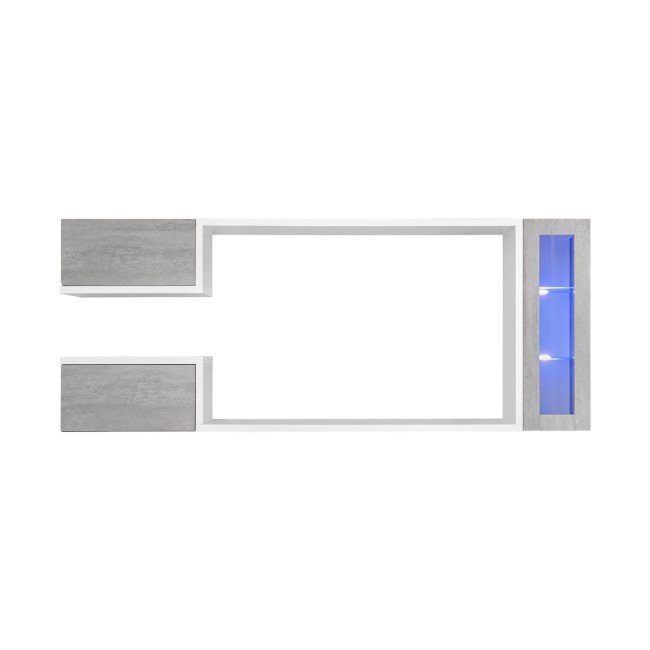 Floating Grey & White TV Unit with Storage for TV's up to 60" - Neo