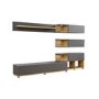 Grey & Wood Effect Entertainment Unit for TVs up to 60" - Neo