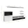 White Gloss Entertainment Unit with Bioethanol Fireplace & Storage - TV's up to 70" - Neo