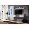 Floating TV Entertainment Unit in White with LED Light - TV&#39;s up to 50&quot; - Neo