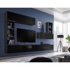 Floating Black High Gloss TV Entertainement Unit - TVs up to 60&quot; - Neo