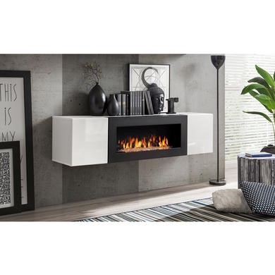 Floating Bioethanol Fire in White High Gloss  Neo