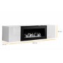 Floating Bioethanol Fire in White High Gloss - Neo 
