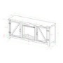 Foster Limewash Wood Corner TV Unit with Electric Fire Insert & Storage Cupboards - TV's up to 56"