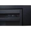 GRADE A1 - Black Painted Wood Effect TV Unit with Electric Fire &amp; Storage - TV&#39;s up to 55&quot; - Foster