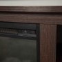 Foster Dark Wood Effect TV Unit with Electric Fire & Storage - TV's up to 60"