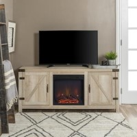 Foster Light Oak Effect TV Unit with Electric Fire & Storage Cupboards - TV's up to 60" Foster Light Oak Effect TV Unit with Electric Fire & Storage Cupboards - TV's up to 60"