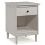 Foster Modern 1 Drawer Bedside Table in White