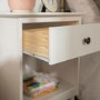 Foster Modern 1 Drawer Bedside Table in White