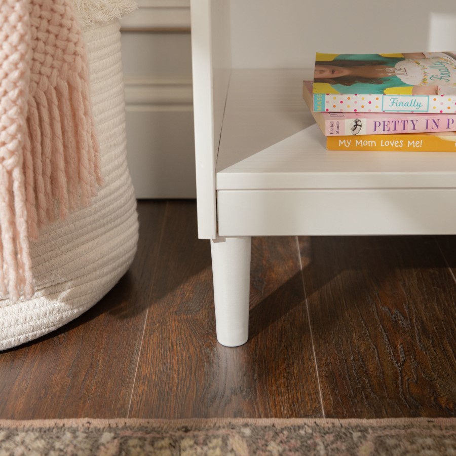 Foster Modern 1 Drawer Bedside Table in White