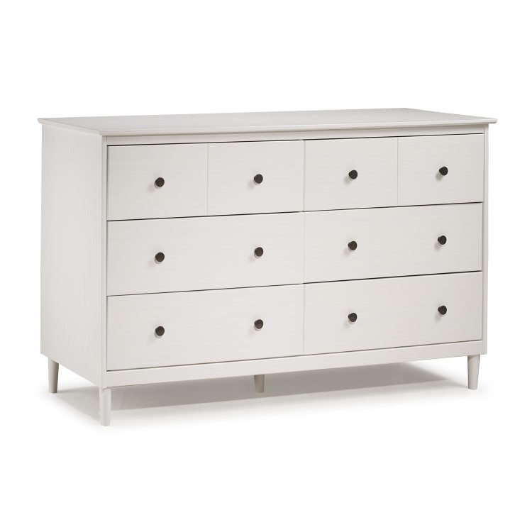 Foster Modern 6 Drawer Chest of Drawers in White