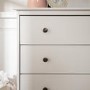 White Painted Chest of 4  Drawers with Legs - Foster