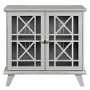 Grey Solid Wood Sideboard with Double Doors - Foster