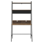 Foster Brown Wooden Ladder Desk with Shelves & Metal Frame