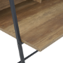 Foster Brown Wooden Ladder Desk with Shelves & Metal Frame