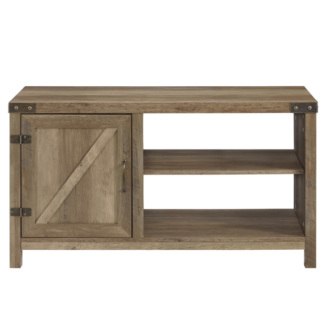 Foster Rustic Oak TV Unit with Storage - TV's up to 50"