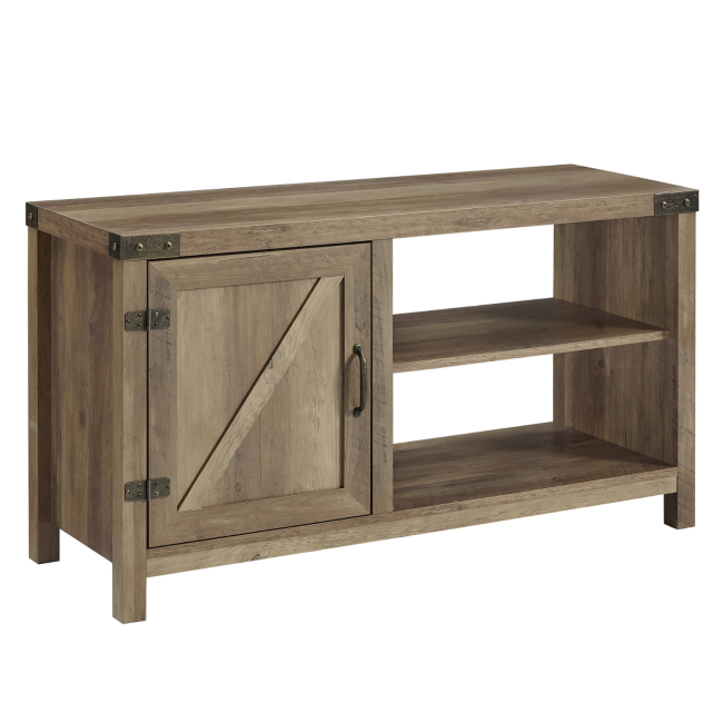 Foster Rustic Oak TV Unit with Storage - TV's up to 50"