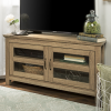 Oak Effect Corner TV Unit with Storage - Foster - TV&#39;s up to 45&quot;