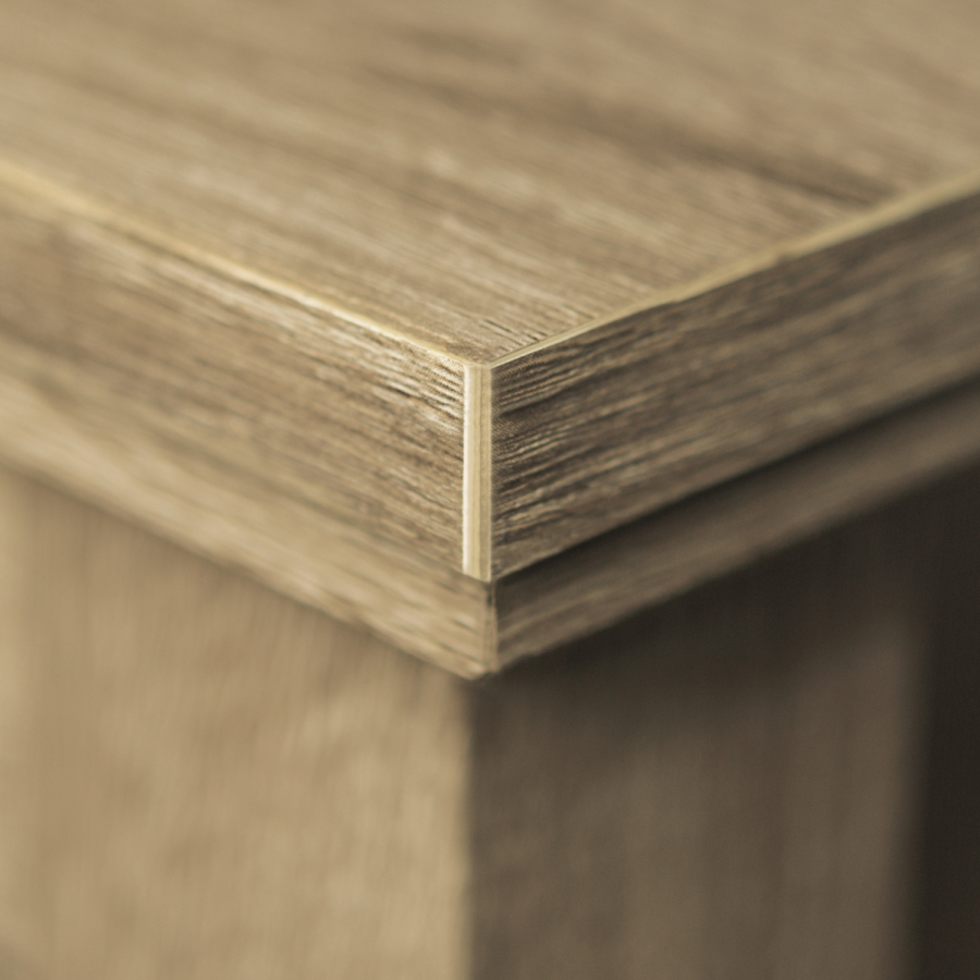GRADE A1 - Oak Effect Corner TV Unit with Storage - Foster - TV's up to 45"