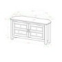 Oak Effect Corner TV Unit with Storage - Foster - TV's up to 45"