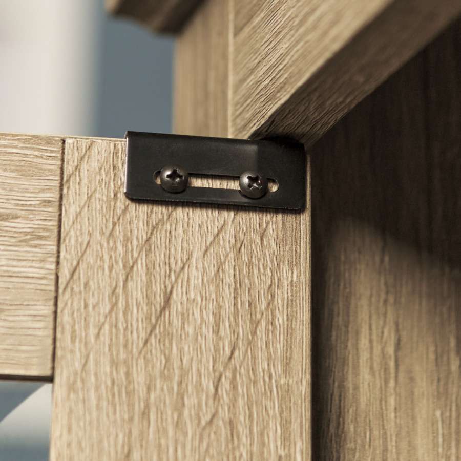 GRADE A1 - Oak Effect Corner TV Unit with Storage - Foster - TV's up to 45"