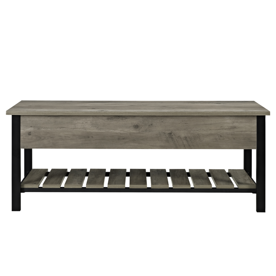 Foster Grey Storage Bench with Shoe Rack