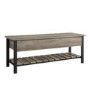 Foster Grey Storage Bench with Shoe Rack