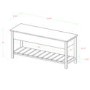 Foster Grey Storage Bench with Shoe Rack